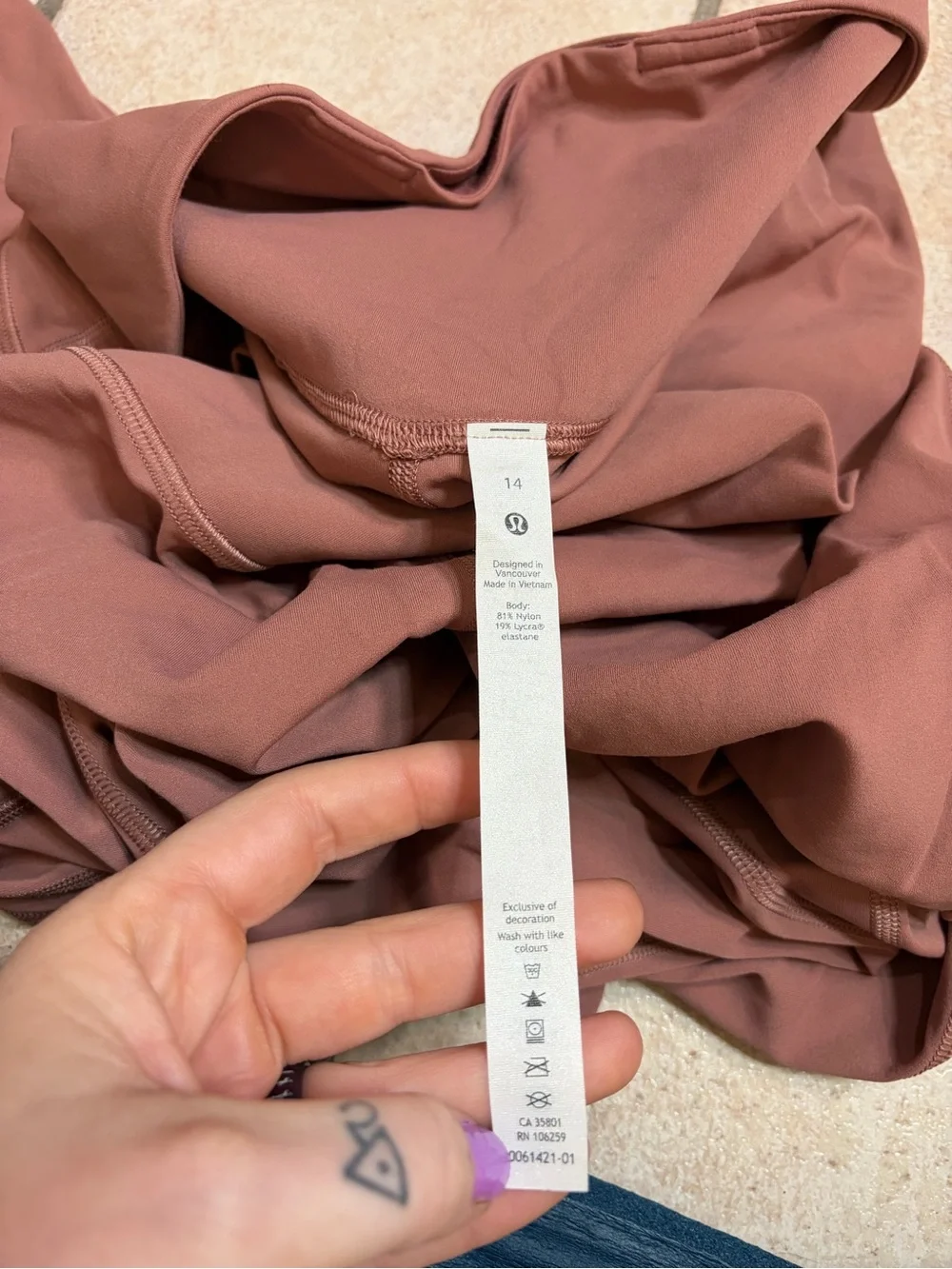 Lululemon Align High-Rise Pant with Pockets 25” (Spiced Chai) Size 14